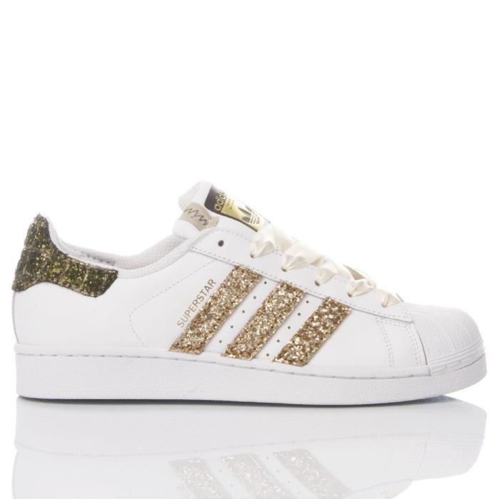 BASKETS ADIDAS CUIR 100 couleur OR Semelle en caoutchouc CO code produit MIM1744 Or Cdiscount Chaussures
