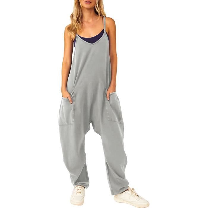 Salopette pour femme, combinaison dos nu, dos nu, sexy
