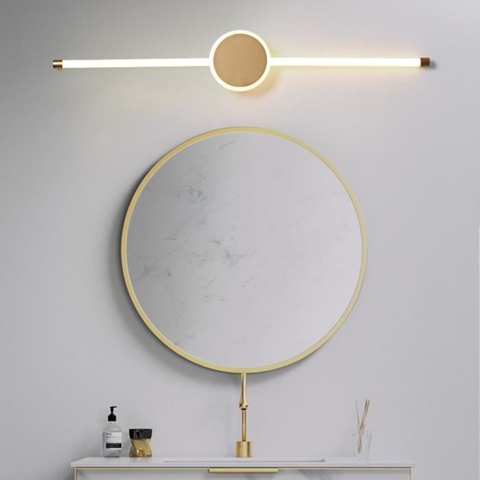 Modern Led Applique Dore Miroir De Salle De Bain Eclairage Pour Armoire De Toilette Lampe Murale Garde Robe Tableau Luminaire Cdiscount Maison