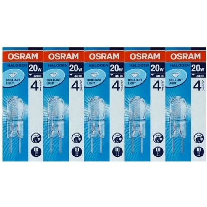5 x Halostar 64425 Ampoule Halogène G4 12V 20W Cdiscount Maison