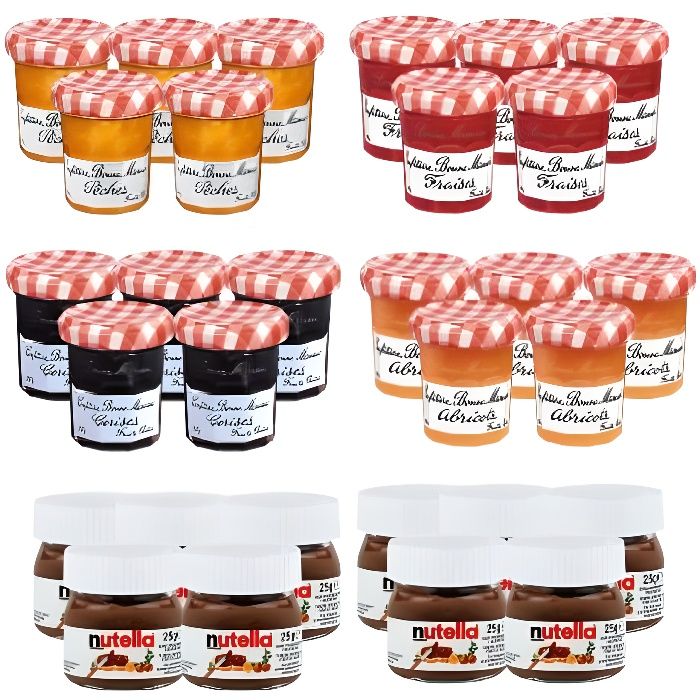 Pack BONNE MAMAN/NUTELLA 20 confitures BONNE MAMAN 30 gr (fraise