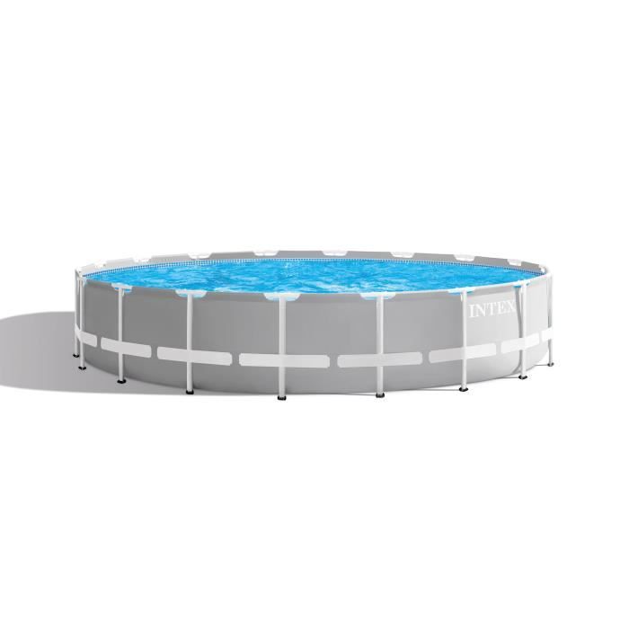 Kit Piscine hors sol tubulaire INTEX - Pris Frame - 549 x 122 cm - Ronde (Pompe, bâche, tapis de sol