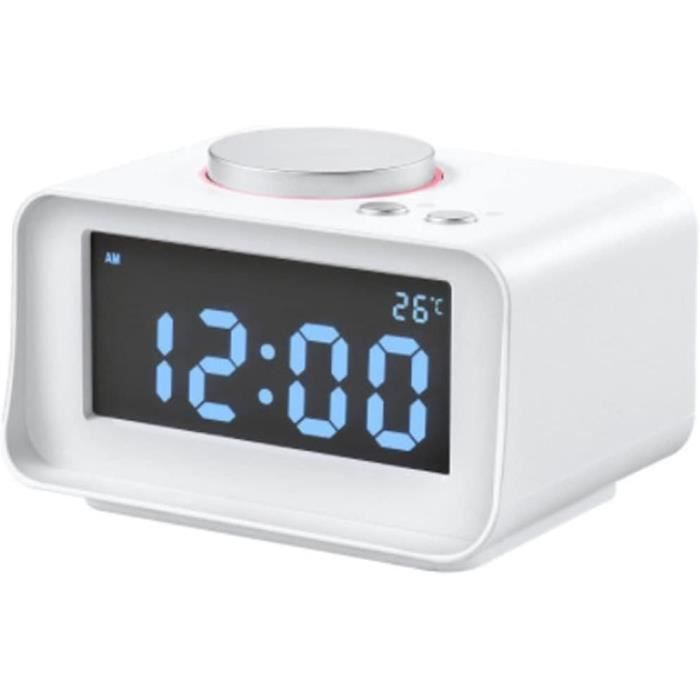 Réveil bloc bleu avec chargeur induction - 17,48