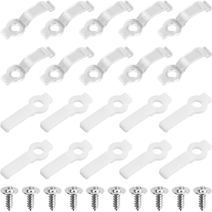 2PCS Supports Fixation Barre Lumineuse LED Kit Latéral Universel Réglable 4 à 52 Pouces