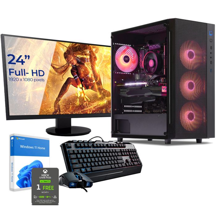 Sedatech Pack PC Gaming Expert – AMD Ryzen 7 5700X – RX 6600 XT – 16 Go RAM – 1To SSD M.2 – Windows 11 – Moniteur 24\