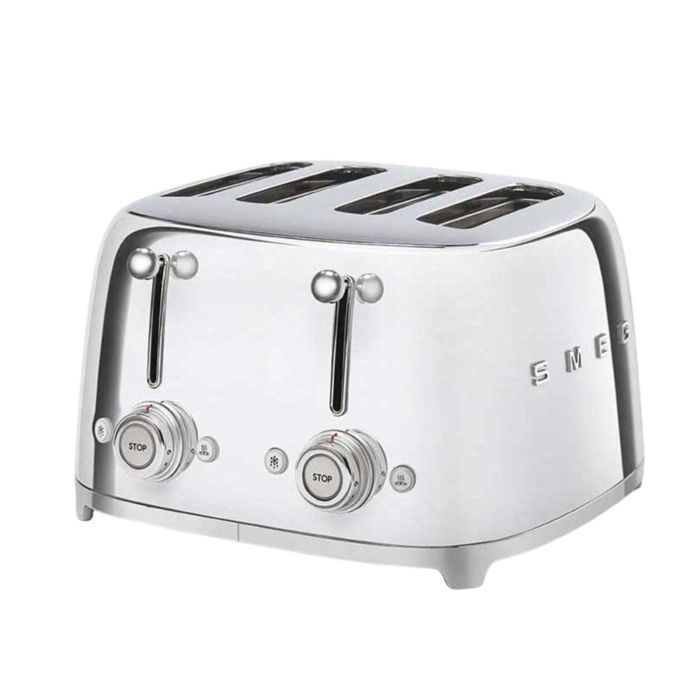 Grille-pain SMEG 4 tranches Années 50 - 2000W B Chromé TSF03SSEU Métal