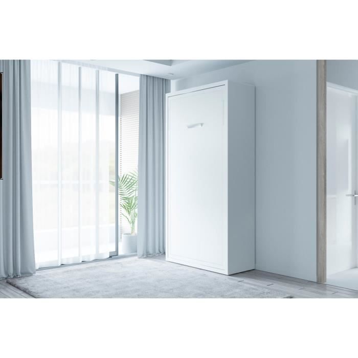 Joy Armoire Lit Escamotable Verticale 1 Place 90x200 Pieds A