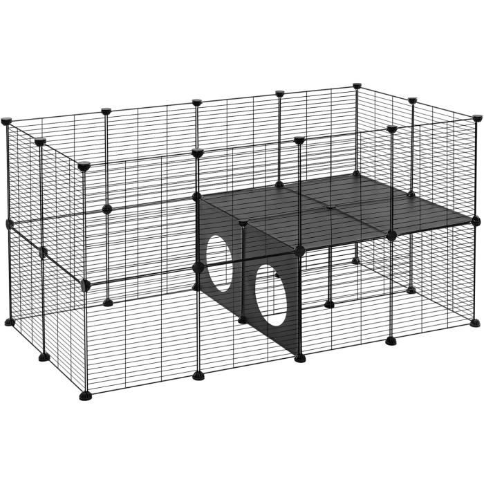 Cage à Lapin, Enclos Lapin Interieur Parc pour Petits Animaux