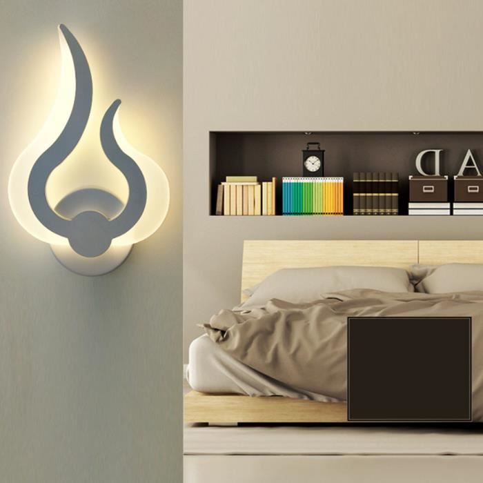 Applique Murale Interieur Led 9w Lampe Murale Design Simple Blanc