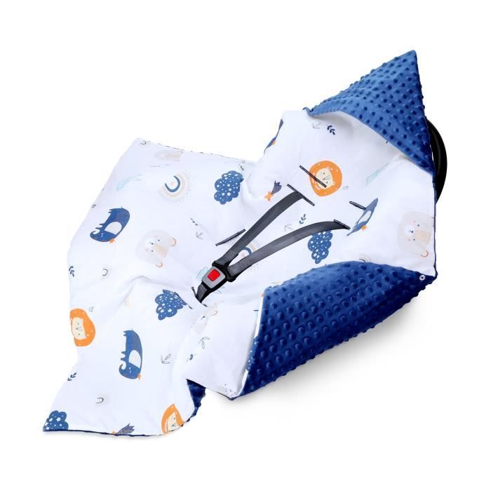 Couverture Enveloppante Bébé LAT - 90x90 Cm - Nid D'ange Siège Auto Et Poussette - Coton Doux
