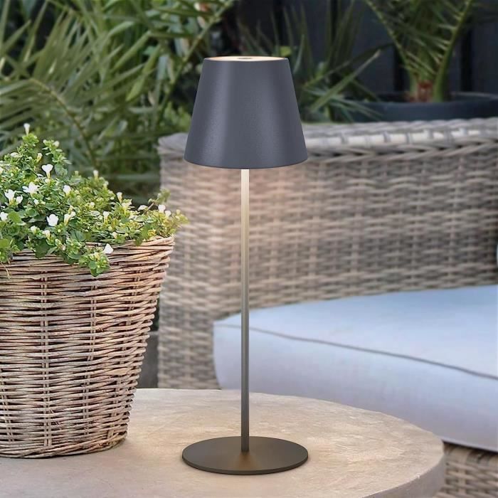 Lampe de Table sans fil LED Rechargeable H26cm - Lampe D'extérieur