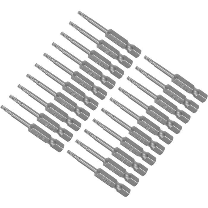 10 Embouts Tournevis 1/4" Hex 50mm - Tête Voiturée 2.3mmx2.3mm - Uxcell Neuf
