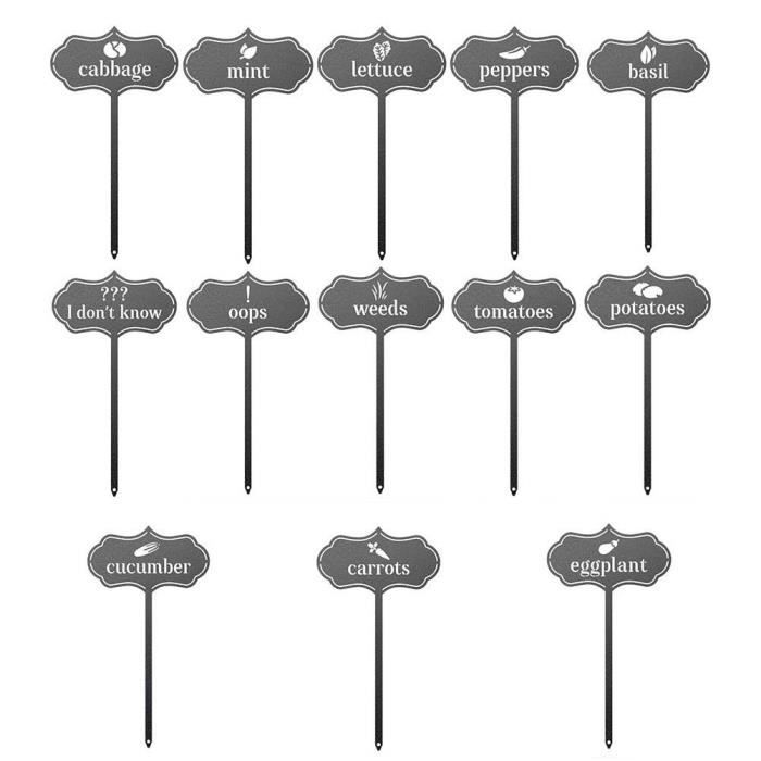 30 Marqueurs De Jardin En Acier Inoxydable - Étiquettes Pour Plantes, 20 Cm, Antirouille