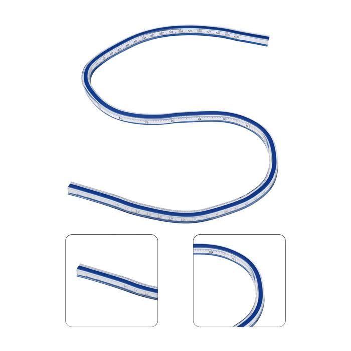 Règle Courbe Flexible Pour Dessin, Couture, Patchwork - Outil De Mesure Souple, échelle Métrique | Parfaite Pour Les Courbes Et Les Patrons