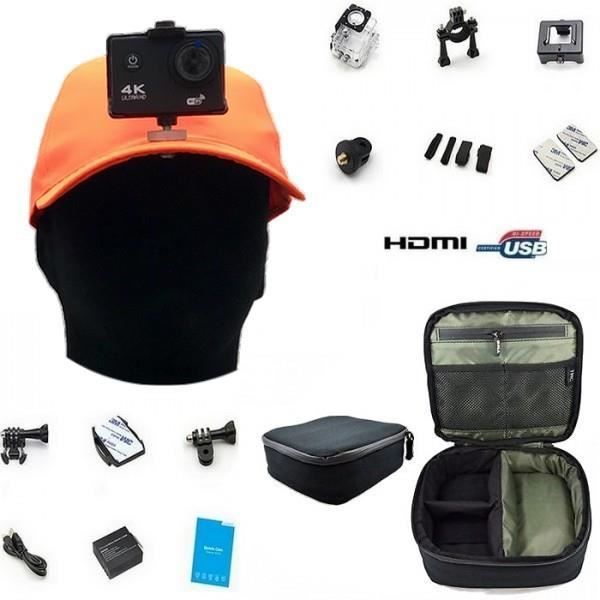 Pack Camera Chasse Peche Uhd 4k 16mp Casquette Avec Support