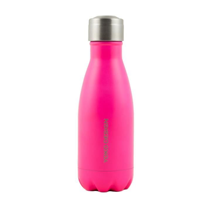 YOKO DESIGN Bouteille isotherme double paroi 260 ml rose mat