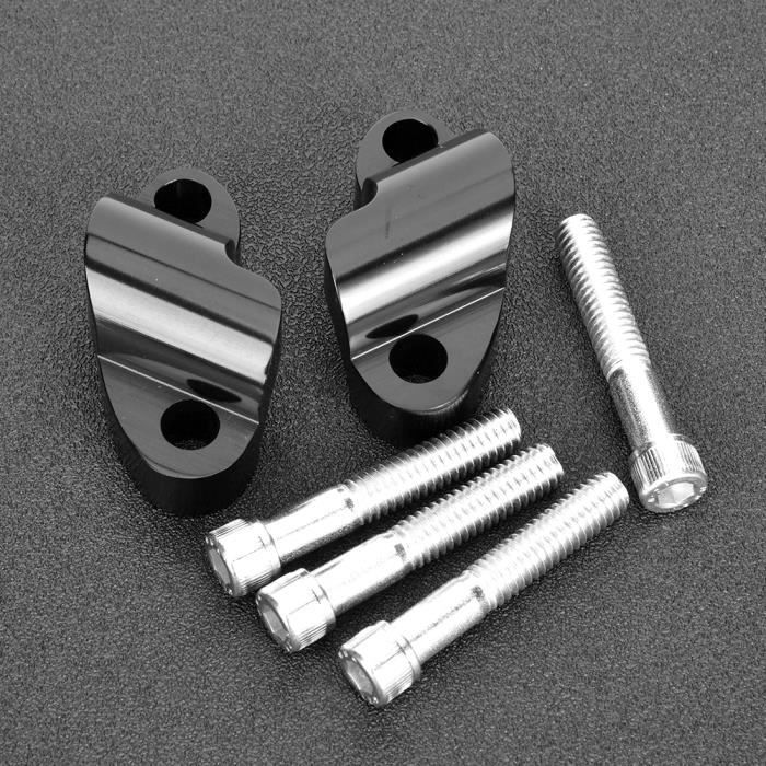 Rehausseur De Guidon Moto 1 Pouce (25 Mm) - Aluminium CNC, Anodisé Noir, Pour Kawasaki Ninja ZX-14R / ZZR 1400 (2006-2019)