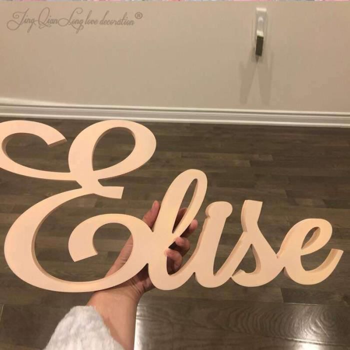 Prénom en bois naturel | Décoration murale chambre enfant | Livraison gratuite – GalésïaCréations
