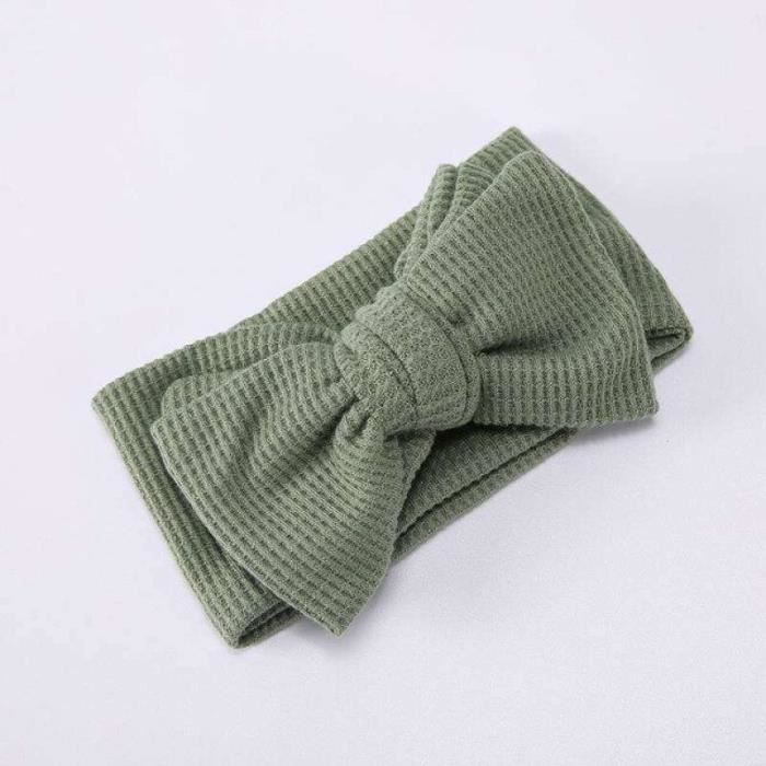 Hocaies Bandeau Cheveux Bébé Nœud Turban Élastique Uni - Accessoires Photographie Enfant