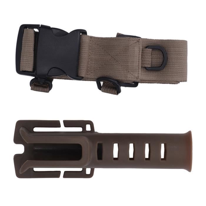 CMLLING Ceinture Support Canne à Pêche Réglable – 2 Crochets, Nylon Respirant, Idéale Pêche Au Lancer Mouche (Noir/Vert)