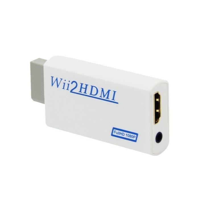Adaptateur Wii vers HDMI,Wii vers HDMI Convertisseur avec 1080P-720P Entrée  et Sortie Vidéo et Audio 3,5mm avec HDMI A433 - Cdiscount Informatique