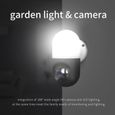 Caméra de surveillance 1080p HD WIFI ptz rotation maison détection de mouvement alarme patio éclairage lampe mur caméra-1