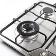 Table de cuisson gaz cuisinière à gaz 4 zones flammes gaz naturel gaz liquide 4 brûleurs acier inoxydable argent-1