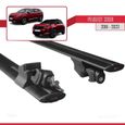 Compatible avec Peugeot 3008 2016-2023 HOOK Barres de Toit Railing Porte-Bagages de voiture Avec verrouillable Alu NOIR-1