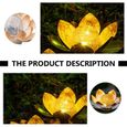 1pc solaire lotus délicat lampe LED décor pelouse lumière pour lampadaire de jardin - lampe de jardin luminaire d'exterieur-1