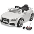 vidaXL Voiture avec télécommande pour enfants Audi TT RS Blanc-1