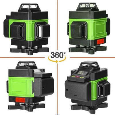 Niveau Laser Rotatif à 360° Auto-nivelant 500 m, Outils de Mesure à Balayage Horizontal Vertical, Machine de Niveau Laser Rouge Vert (Couleur : Nero, Taille : kit de Faisceau Rouge 2
