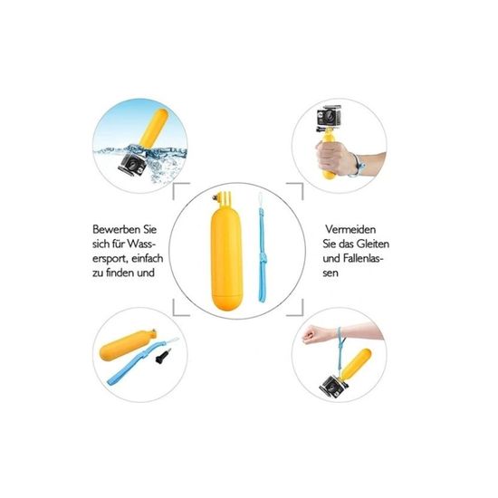 Kit De 14 Accessoires Pour Caméra D'action - Compatible GoPro Et Autres Marques (ventouse, Sangle, Trépied, Etc.)