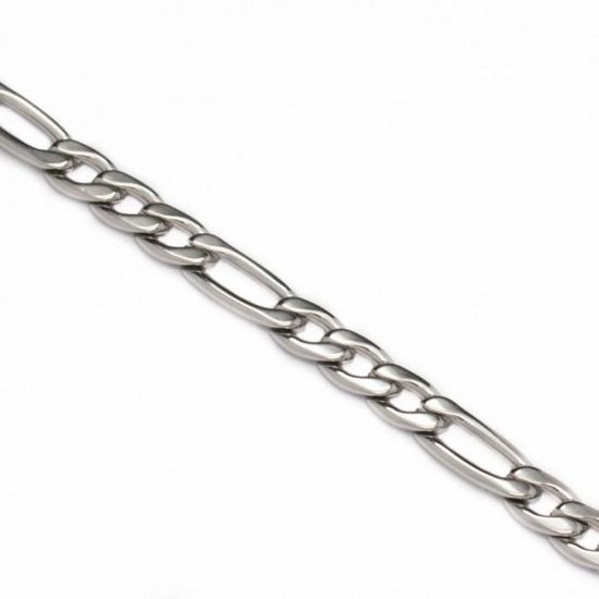 Collier Chaîne Cubaine En Acier Inoxydable Argenté - Unisexe, Longueur 50 Cm