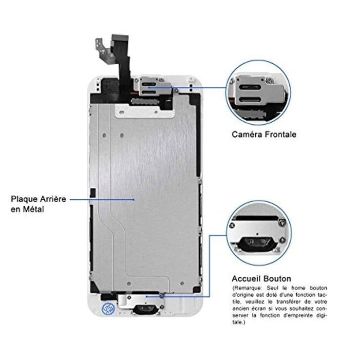 Kit De Réparation Écran IPhone 4 Blanc - Vitre Tactile LCD + Dos + Outils - Neuf Visiodirect