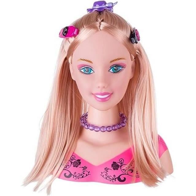 deAO Coffret Coiffure Enfant Lisseur Boucleur Sèche-Cheveux Set Mode | Non Toxique, Machine à Tresser, le Maquillage Jouet, Fards à Paupières, Accessoires Coiffure, Jeu Créatif pour Enfants