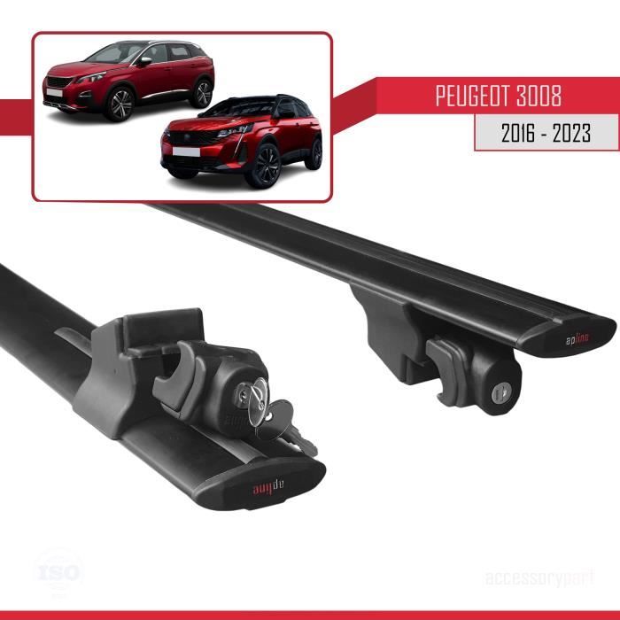 Barres De Toit ACE-1 Pour Peugeot Rifter 2019-2022 - 2 Barres Aluminium Noir, Charge Max 75 Kg En Roulant - 9