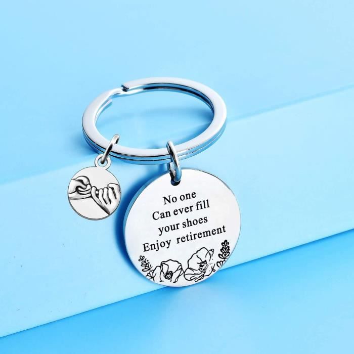 Porte-clés Formidable Collègue – Cadeau Départ, Anniversaire, Noël Ou Retraite Pour Collègue Femme – Gravure Inoxydable
