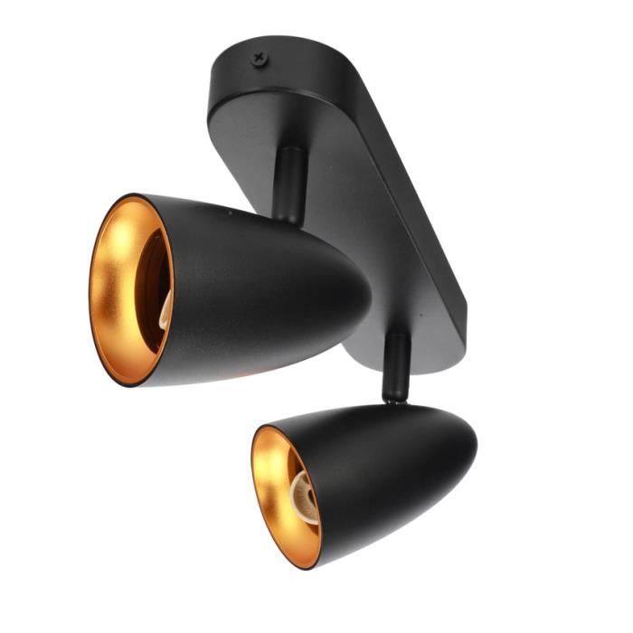 Plafonnier orientable 4 spots MALGA LED IP20 Noir GU10 EDO SOLUTIONS