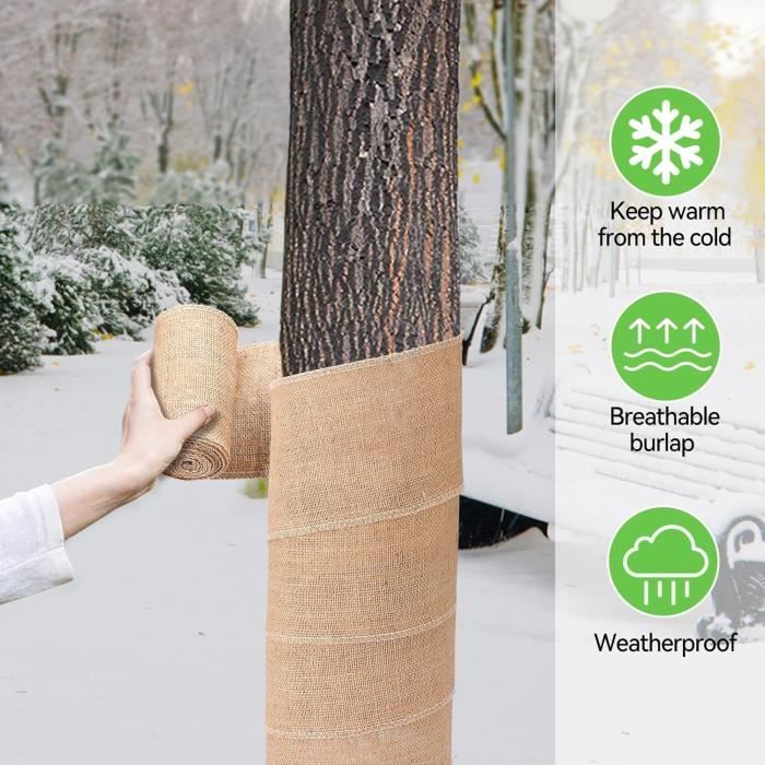 Lot De 2 Rouleaux De Bandages En Toile De Jute Pour Protéger