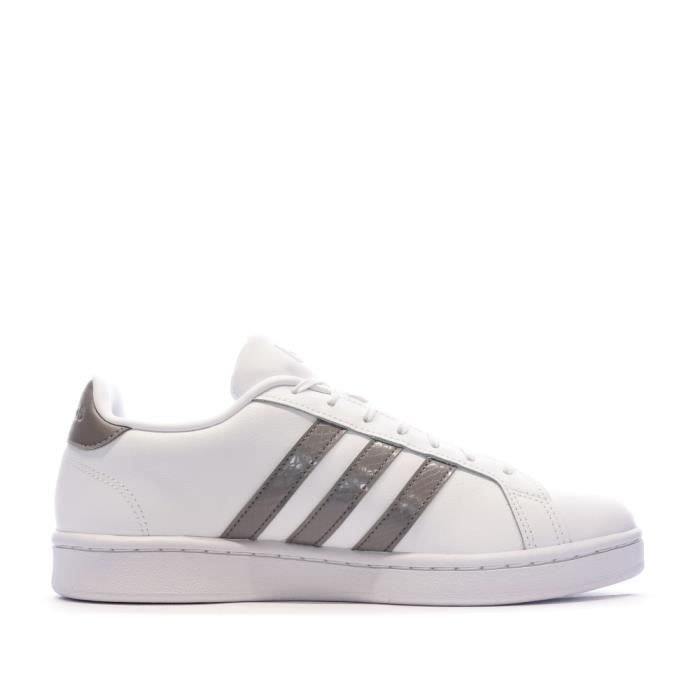 Baskets Homme Adidas Originals Grand Court Blanc Tige en cuir