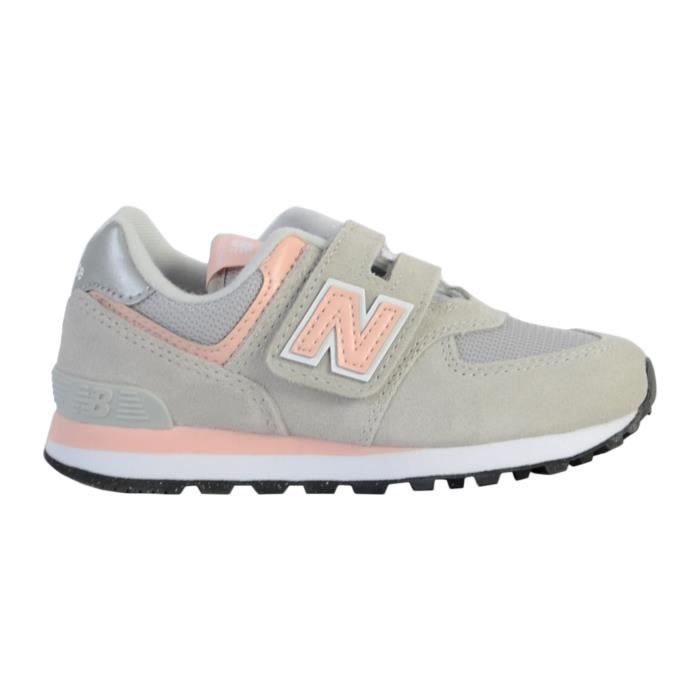 Basket Cuir Enfant NEW BALANCE 574 Gris Rose Scratch Version Basse Gris rose Cdiscount Chaussures