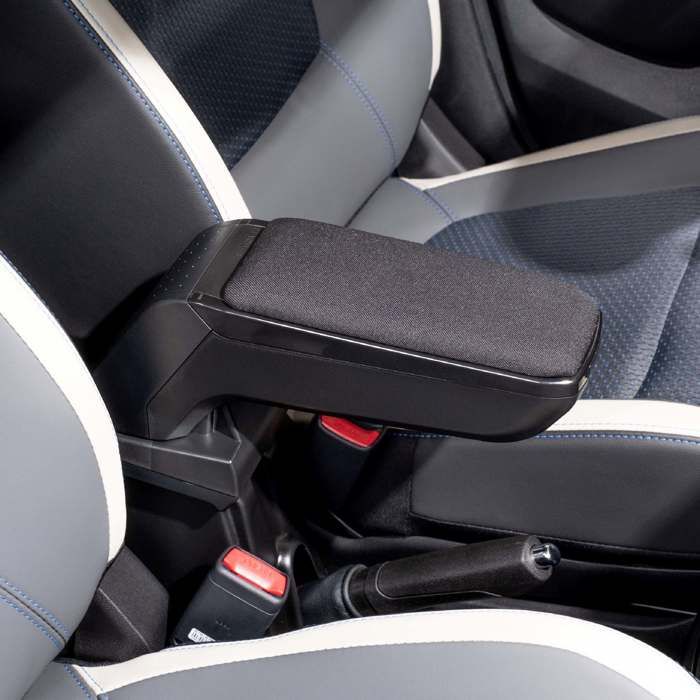 ArmSTER S Bracciolo Auto In Pelle Artificiale Nera, Compatibile Con Ford Courier RHD (2014-), Con Vano Portaoggetti, Ergonomico