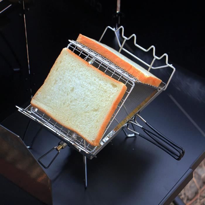 GrillePain À Gaz Pliant, GrillePain De Camping Portable Pliable En Acier Inoxydable Pour La