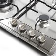 Table de cuisson gaz cuisinière à gaz 4 zones flammes gaz naturel gaz liquide 4 brûleurs acier inoxydable argent-2