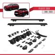 Compatible avec Peugeot 3008 2016-2023 HOOK Barres de Toit Railing Porte-Bagages de voiture Avec verrouillable Alu NOIR-2