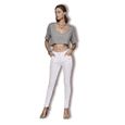 Jean femme slim fit blanc - Taille haute - Coton - Elasthane - Polyesther NEW-2