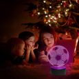 PRUMYA Veilleuse de football 3D LED Illusion Lampe Touch Light 7 Couleurs Changer de Cadeaux pour Enfants Chambre Décor-2