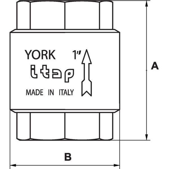 Clapet anti-retour York pour régulation du sens de circulation du fluide