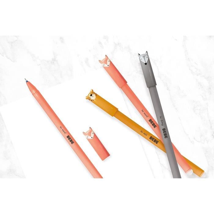 Lot De 6 Stylos Gel Effaçables Legami - Encre Thermosensible 0.7 Mm Avec Motifs Licorne, Papillon, Corgi