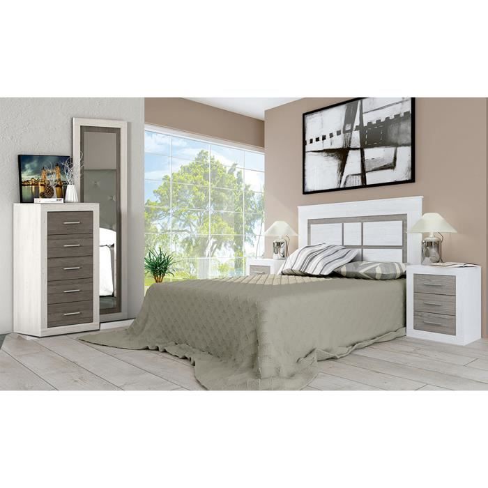Chiffonnier, Meuble de Rangement Coloris Pin Andersen, pin Gris ...